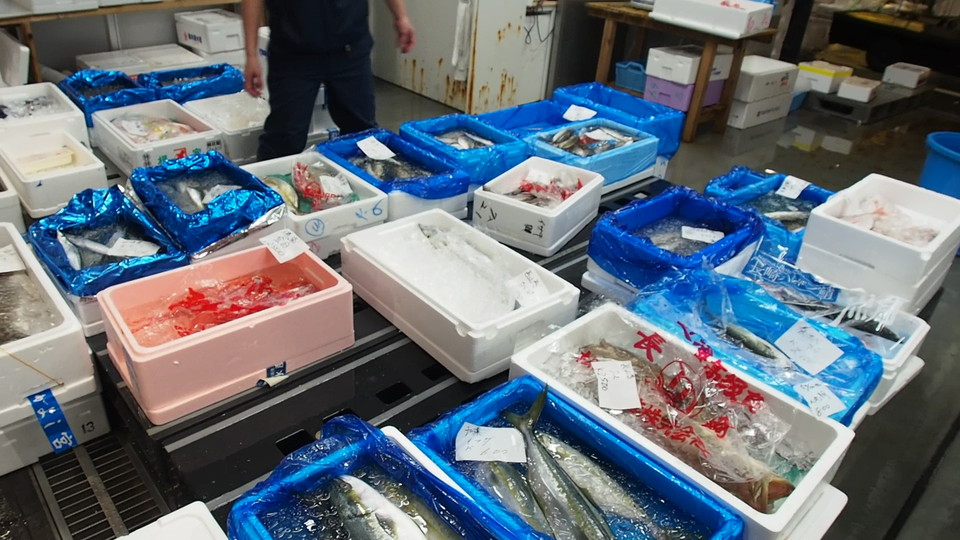 鮮魚の『東京鈴木屋』閉店時間直前のため魚は少な目